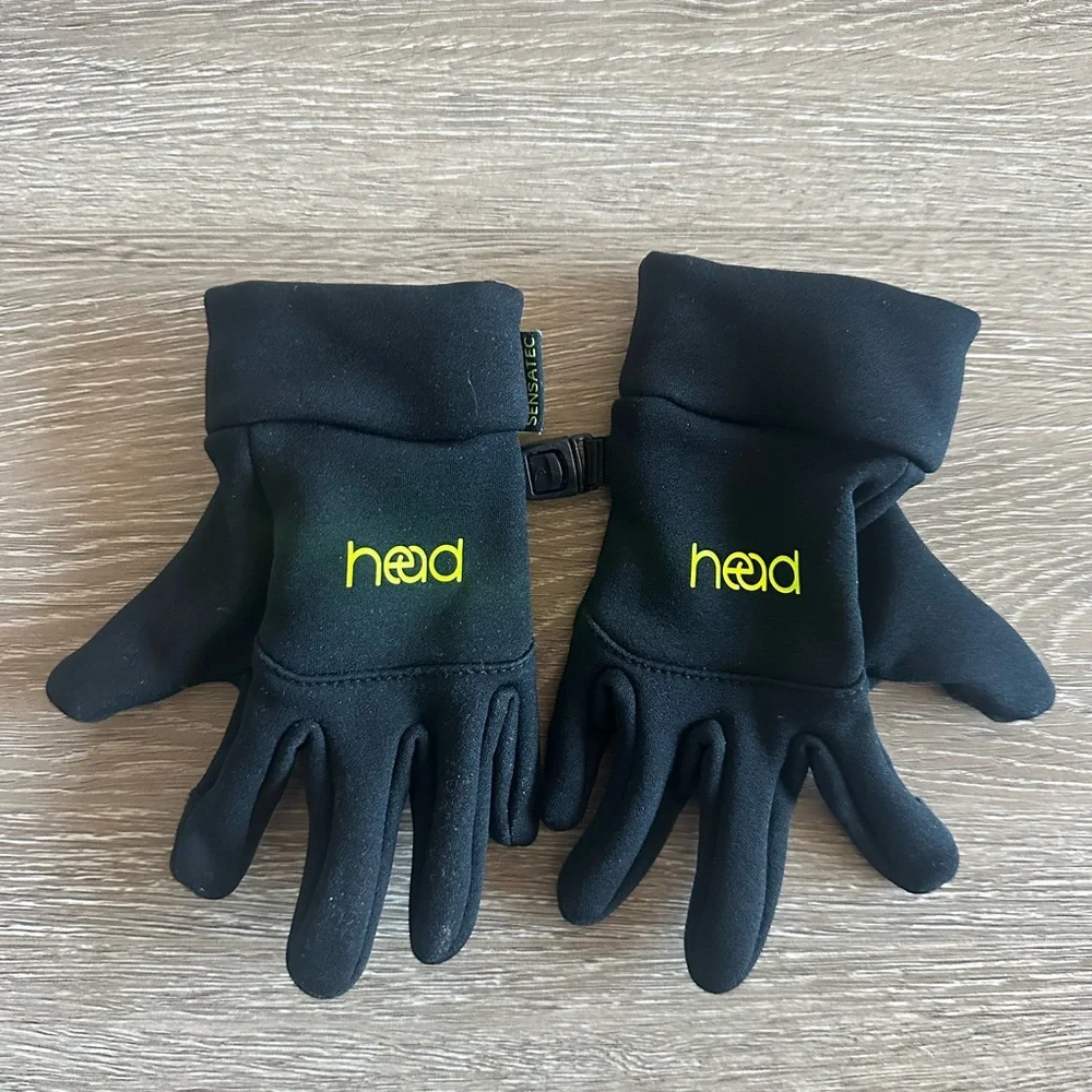 Head brand Kids’ SENSATIC Black Gloves with Yellow grip Accents